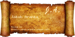 Jakob Aranka névjegykártya